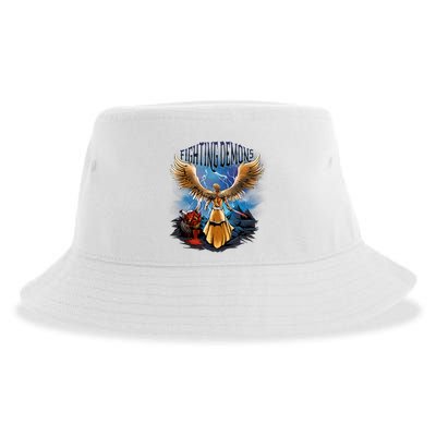 Angel Fighting Demons Sustainable Bucket Hat