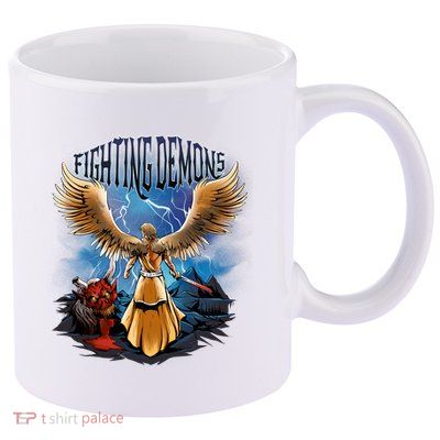 Angel Fighting Demons 11oz C Handle Ceramic Mug