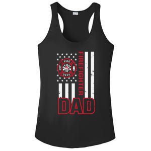 American Firefighter Dad Gift Ladies PosiCharge Competitor Racerback Tank