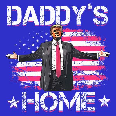 American Flag DaddyS Home Trump 2024 T-Shirt