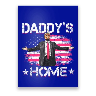 American Flag DaddyS Home Trump 2024 Poster