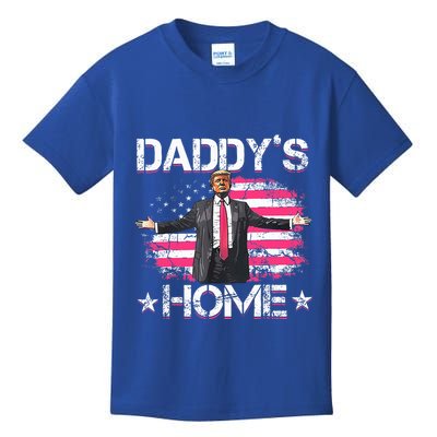 American Flag DaddyS Home Trump 2024 Kids T-Shirt