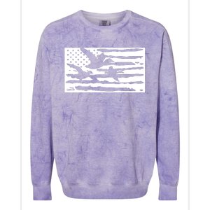 American Flag Duck Hunter Colorblast Crewneck Sweatshirt