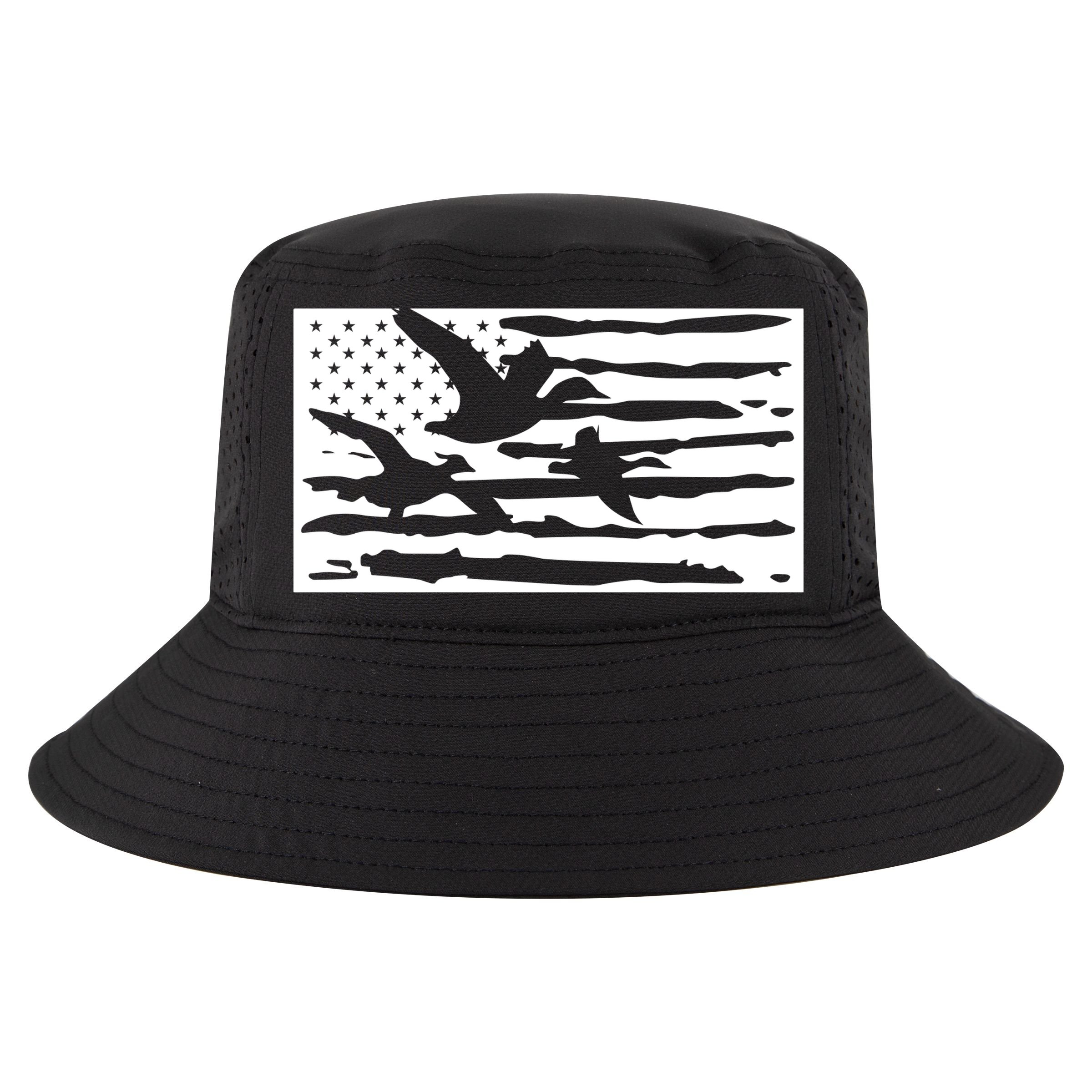 American Flag Duck Hunter Cool Comfort Performance Bucket Hat