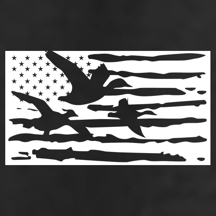 American Flag Duck Hunter 7 Panel Mesh Trucker Snapback Hat