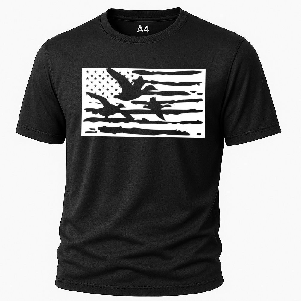 American Flag Duck Hunter Cooling Performance Crew T-Shirt