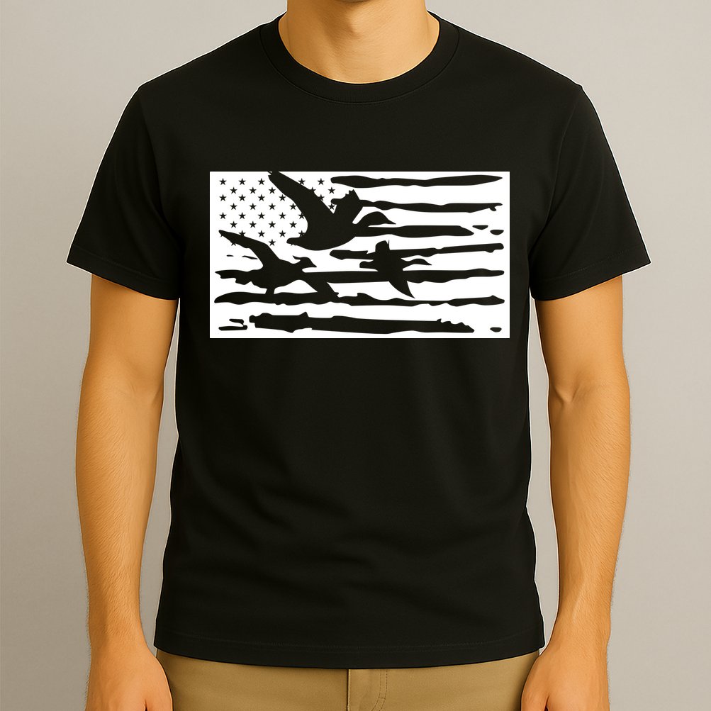 American Flag Duck Hunter T-Shirt