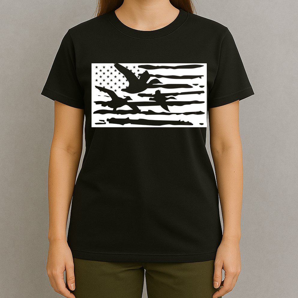 American Flag Duck Hunter T-Shirt