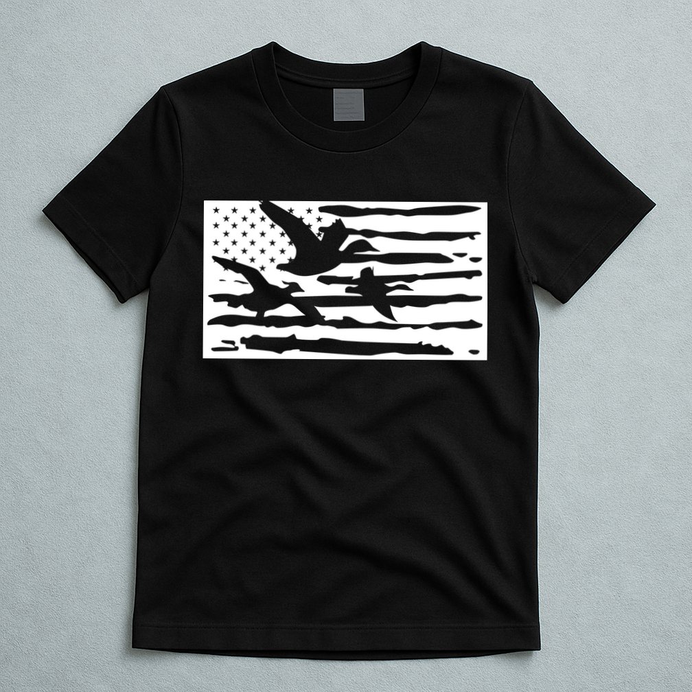 American Flag Duck Hunter T-Shirt
