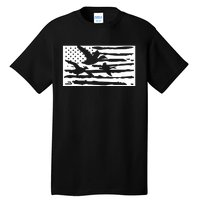 American Flag Duck Hunter Tall T-Shirt