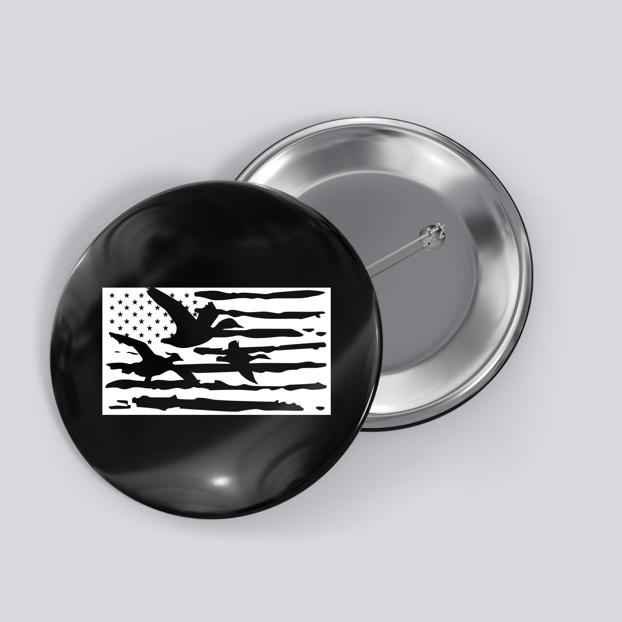American Flag Duck Hunter Button