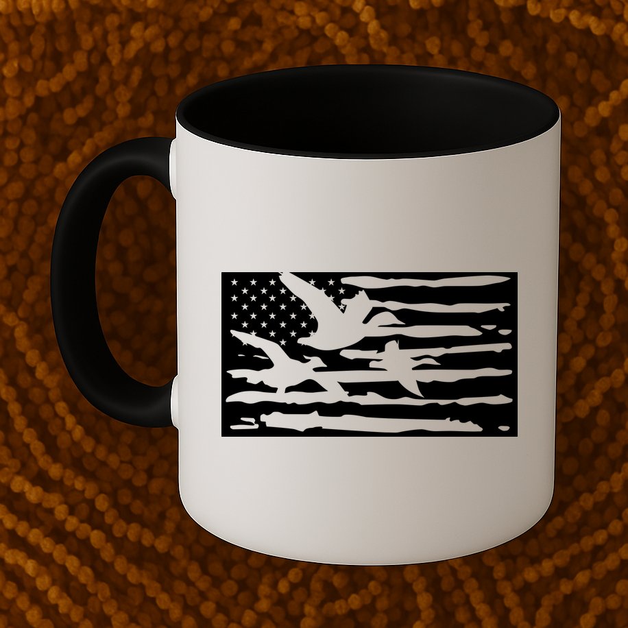 American Flag Duck Hunter Mug