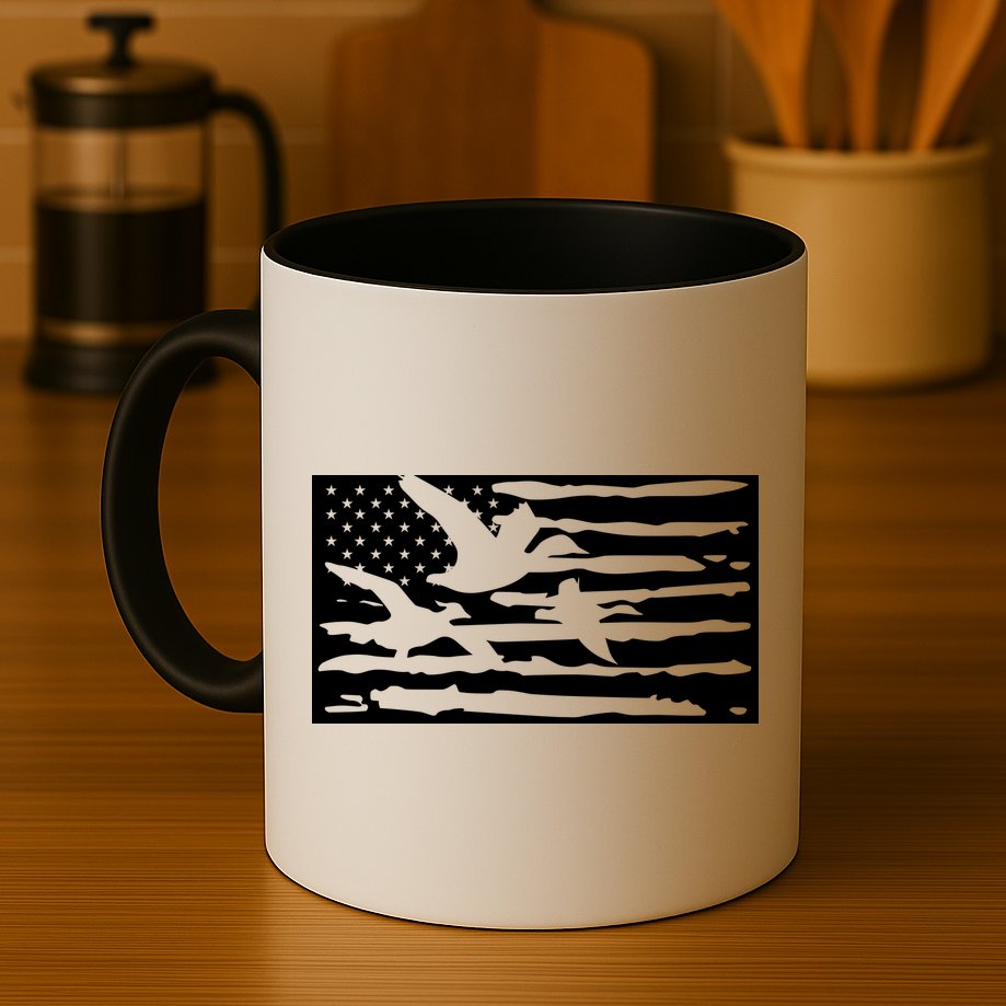 American Flag Duck Hunter Mug