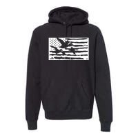 American Flag Duck Hunter Premium Hoodie