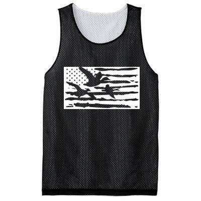 American Flag Duck Hunter Mesh Reversible Basketball Jersey Tank