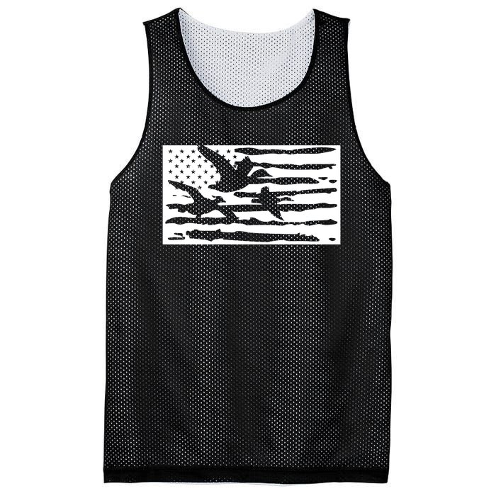 American Flag Duck Hunter Mesh Reversible Basketball Jersey Tank