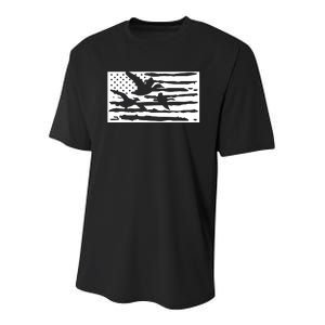 American Flag Duck Hunter Youth Performance Sprint T-Shirt