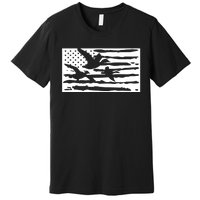 American Flag Duck Hunter Premium T-Shirt