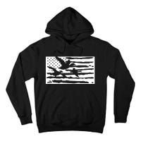 American Flag Duck Hunter Tall Hoodie