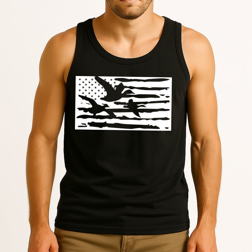 American Flag Duck Hunter Tank Top