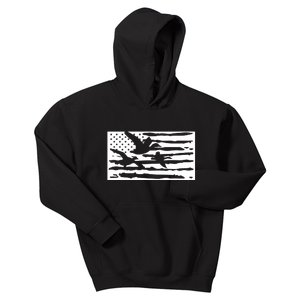 American Flag Duck Hunter Kids Hoodie