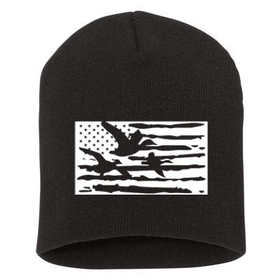 American Flag Duck Hunter Short Acrylic Beanie