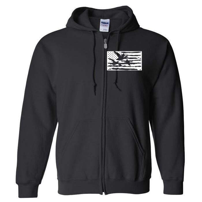 American Flag Duck Hunter Full Zip Hoodie