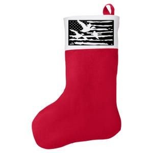 American Flag Duck Hunter Felt Holiday Christmas Stocking