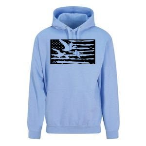 American Flag Duck Hunter Unisex Surf Hoodie