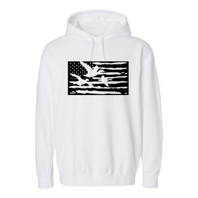 American Flag Duck Hunter Garment-Dyed Fleece Hoodie