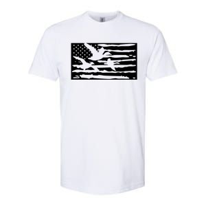 American Flag Duck Hunter Softstyle CVC T-Shirt