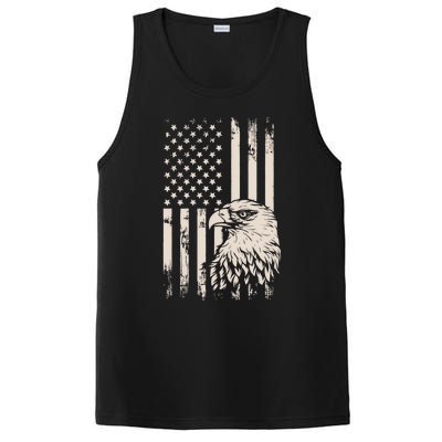 American Flag Eagle Usa Distressed Meaningful Gift PosiCharge Competitor Tank