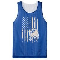 American Flag Eagle Usa Distressed Meaningful Gift Mesh Reversible Basketball Jersey Tank