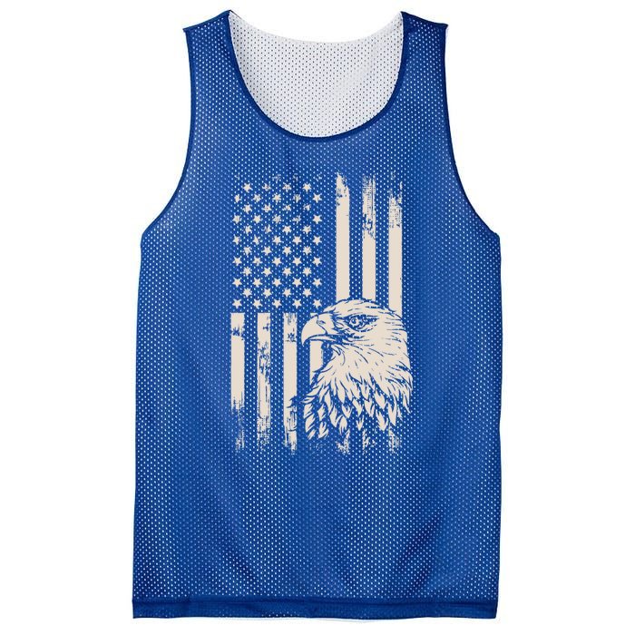 American Flag Eagle Usa Distressed Meaningful Gift Mesh Reversible Basketball Jersey Tank