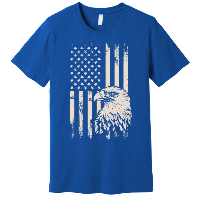 American Flag Eagle Usa Distressed Meaningful Gift Premium T-Shirt