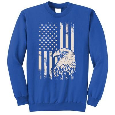 American Flag Eagle Usa Distressed Meaningful Gift Tall Sweatshirt