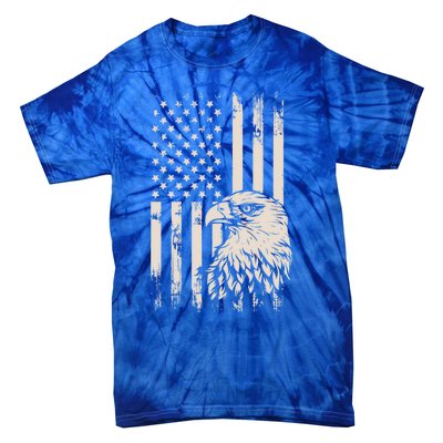 American Flag Eagle Usa Distressed Meaningful Gift Tie-Dye T-Shirt