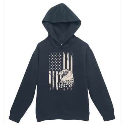 American Flag Eagle Usa Distressed Meaningful Gift Urban Pullover Hoodie