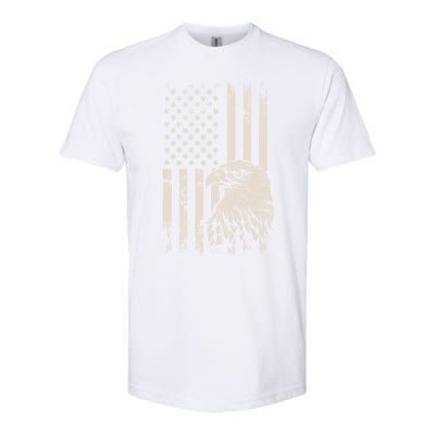 American Flag Eagle Usa Distressed Meaningful Gift Softstyle CVC T-Shirt