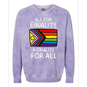 All For Equality And Equality For All Equality Apparel Rainbow Pride LGBT LGBTQ Colorblast Crewneck Sweatshirt