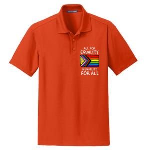 All For Equality And Equality For All Equality Apparel Rainbow Pride LGBT LGBTQ Dry Zone Grid Polo