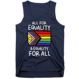 All For Equality And Equality For All Equality Apparel Rainbow Pride LGBT LGBTQ Tank Top