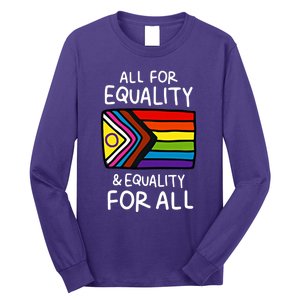 All For Equality And Equality For All Equality Apparel Rainbow Pride LGBT LGBTQ Long Sleeve Shirt