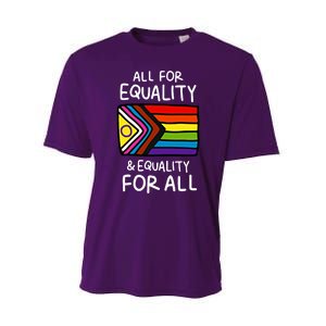 All For Equality And Equality For All Equality Apparel Rainbow Pride LGBT LGBTQ Performance Sprint T-Shirt