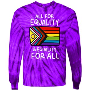 All For Equality And Equality For All Equality Apparel Rainbow Pride LGBT LGBTQ Tie-Dye Long Sleeve Shirt