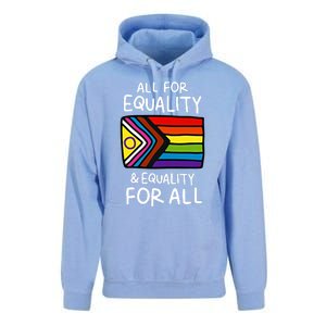 All For Equality And Equality For All Equality Apparel Rainbow Pride LGBT LGBTQ Unisex Surf Hoodie