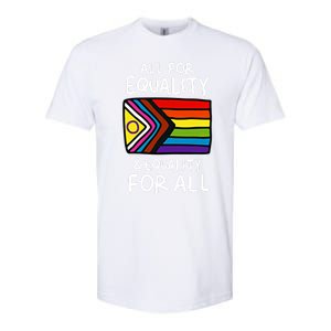 All For Equality And Equality For All Equality Apparel Rainbow Pride LGBT LGBTQ Softstyle CVC T-Shirt