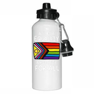 All For Equality And Equality For All Equality Apparel Rainbow Pride LGBT LGBTQ Aluminum Water Bottle