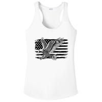 American Flag Eagle 4th Of July Independence Day Patriotic Ladies PosiCharge Competitor Racerback Tank