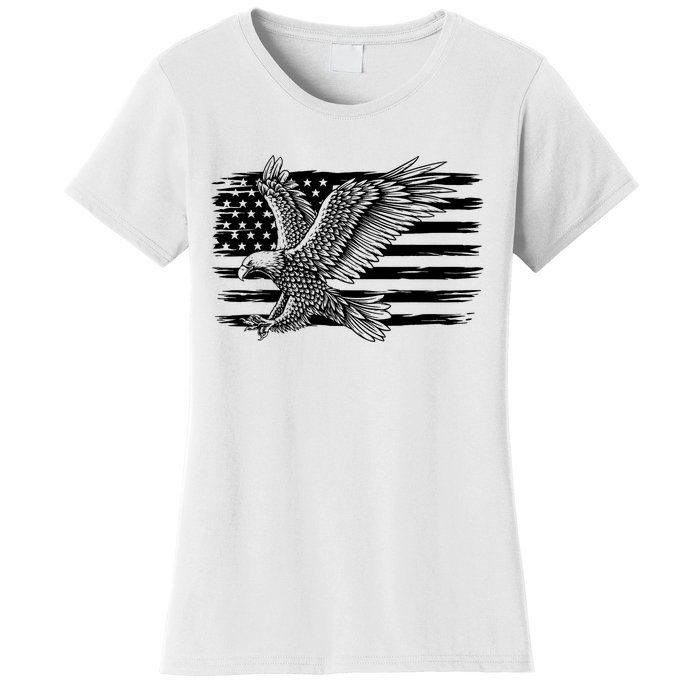 American Flag Eagle 4th Of July Independence Day Patriotic Women's T-Shirt